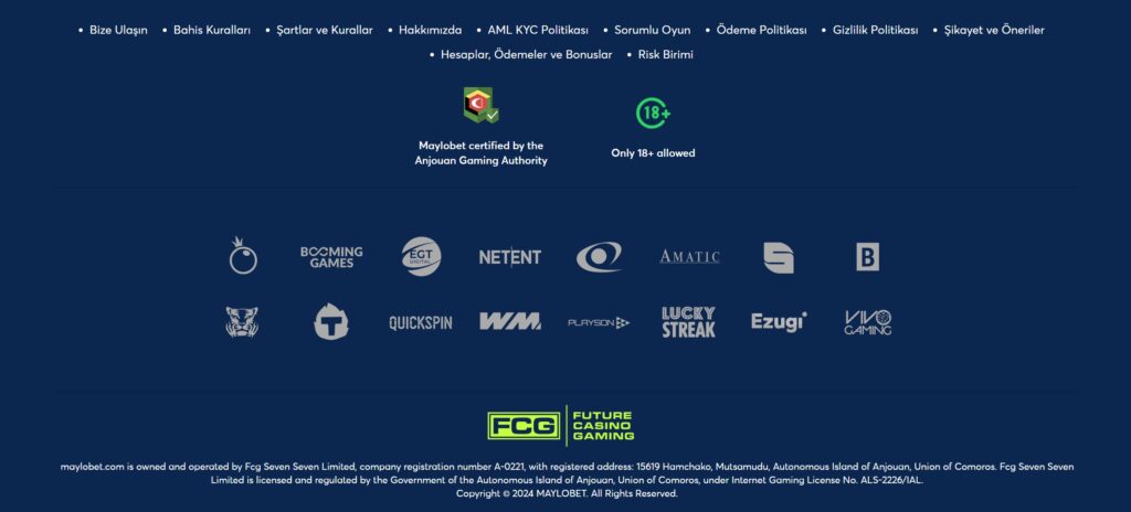 maylobet firma ve lisans bilgileri