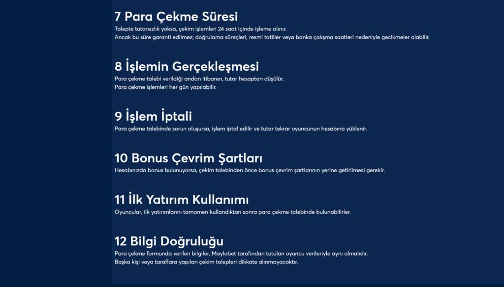 maylobet para çekme